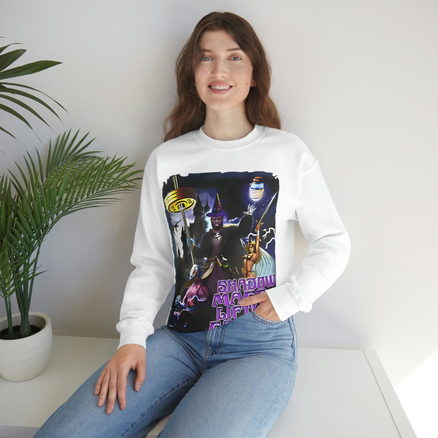 "Shadow Mage Lifting Gang" Unisex Crewneck Sweatshirt