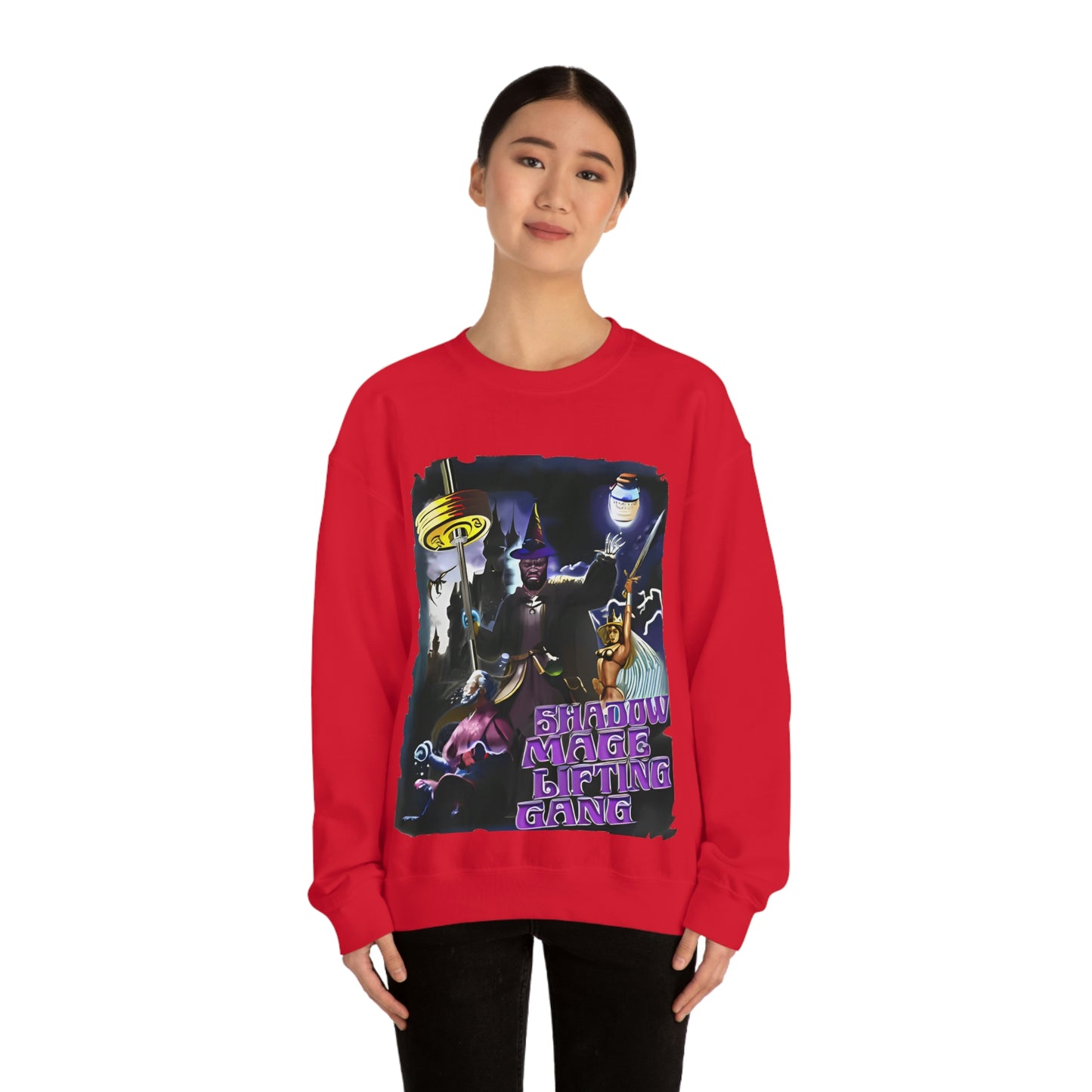 "Shadow Mage Lifting Gang" Unisex Crewneck Sweatshirt