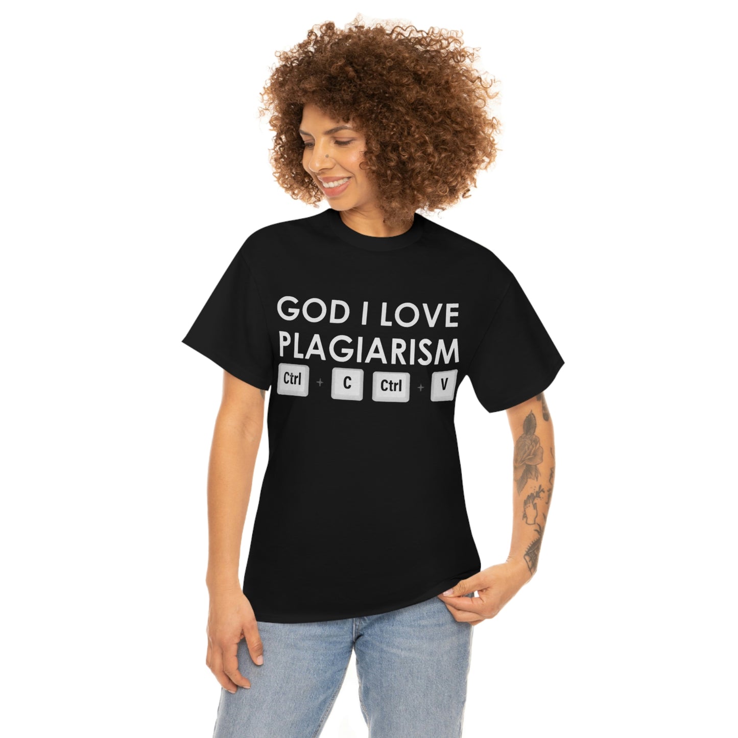 "God I Love Plagiarism" Unisex Cotton Tee