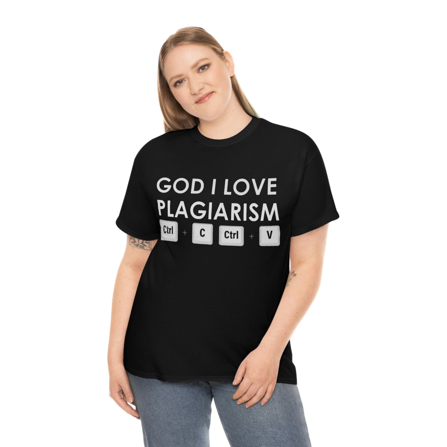 "God I Love Plagiarism" Unisex Cotton Tee