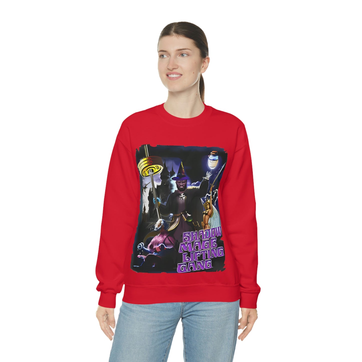 "Shadow Mage Lifting Gang" Unisex Crewneck Sweatshirt