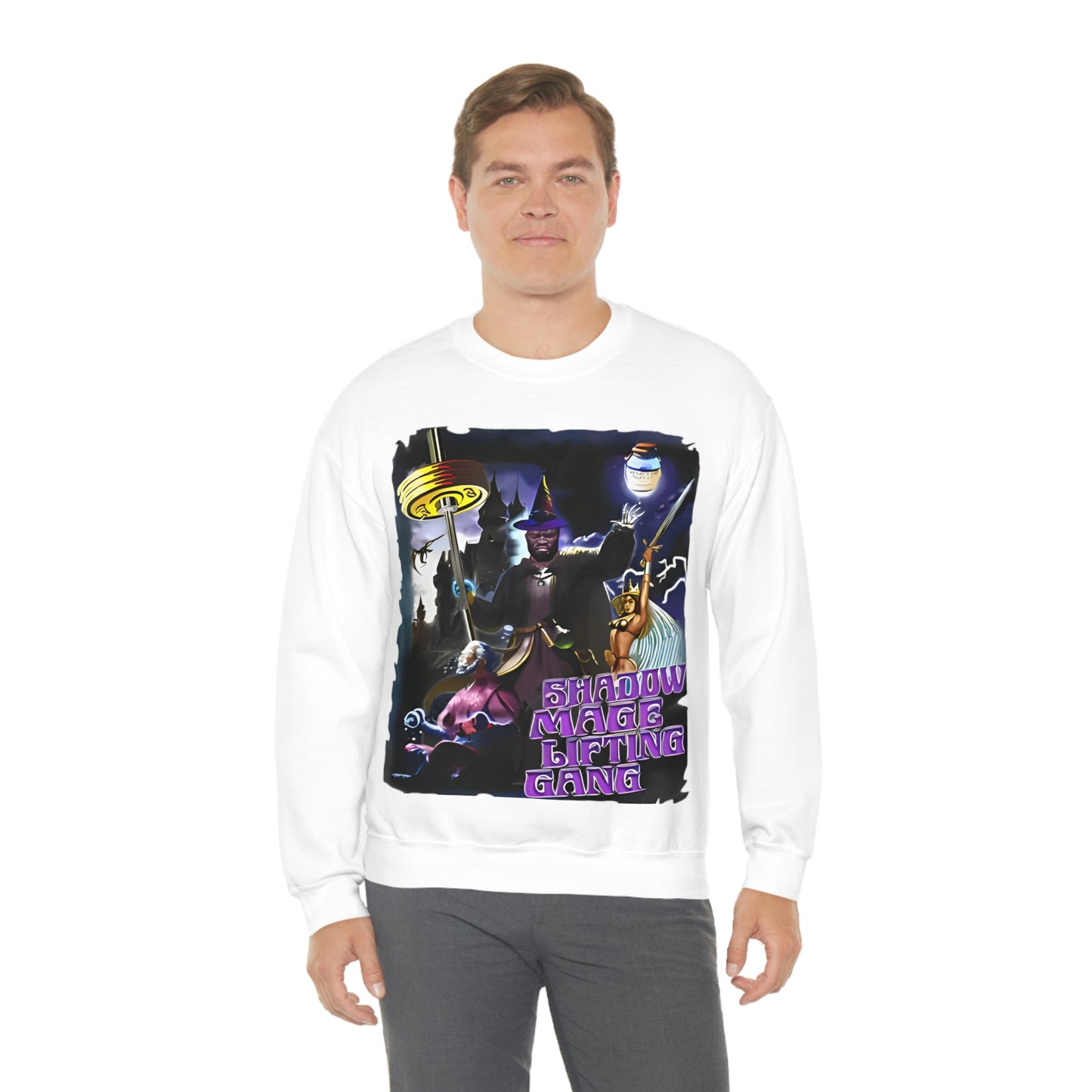 "Shadow Mage Lifting Gang" Unisex Crewneck Sweatshirt