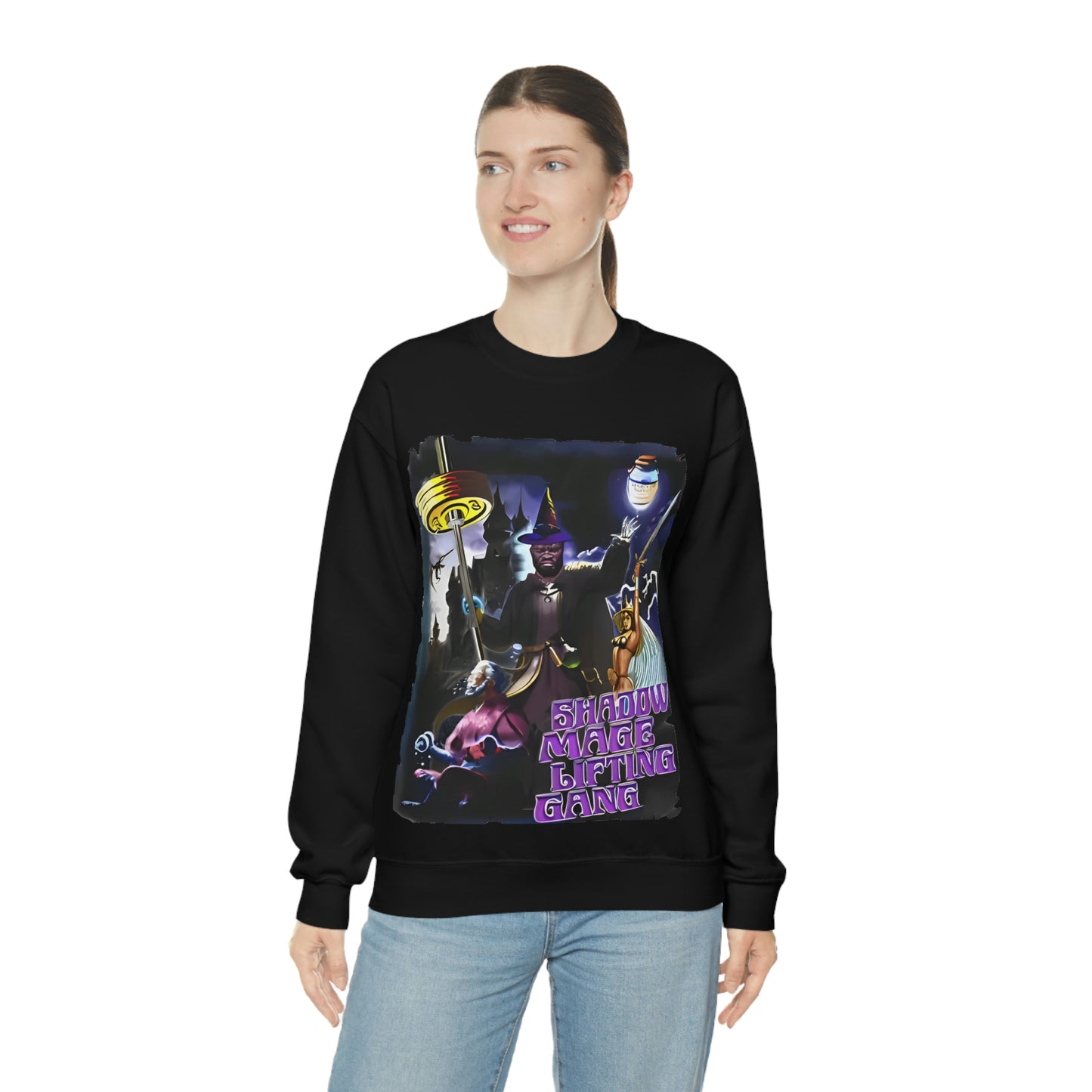 "Shadow Mage Lifting Gang" Unisex Crewneck Sweatshirt