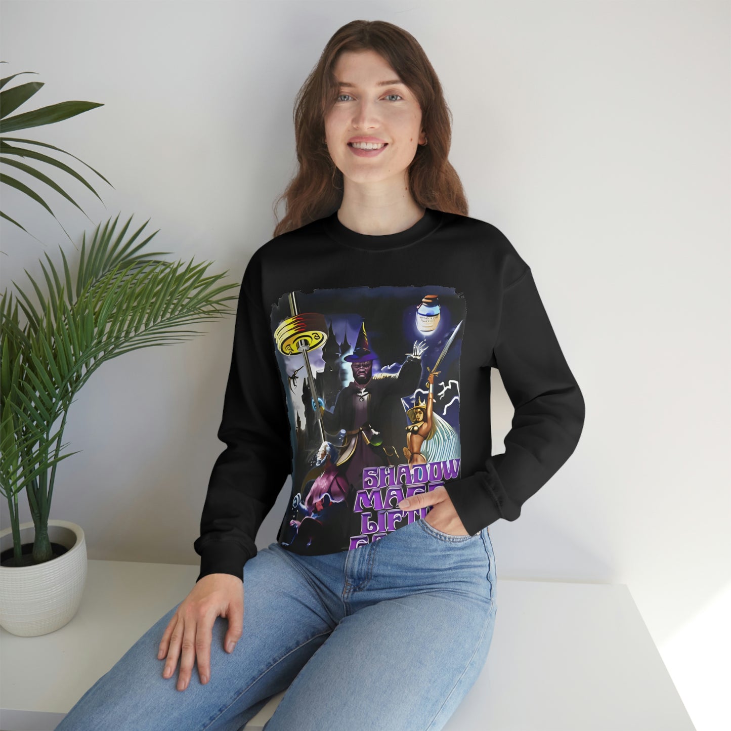 "Shadow Mage Lifting Gang" Unisex Crewneck Sweatshirt