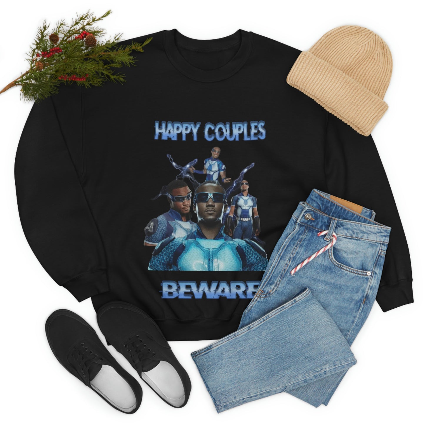 "Happy Couples Beware" Unisex Crewneck Sweatshirt