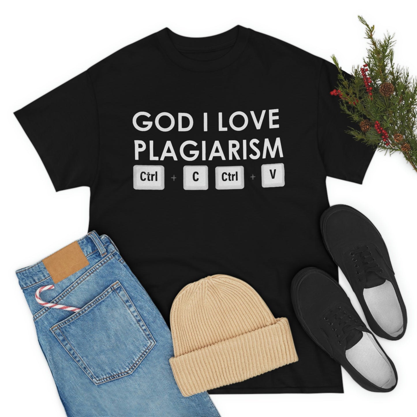 "God I Love Plagiarism" Unisex Cotton Tee