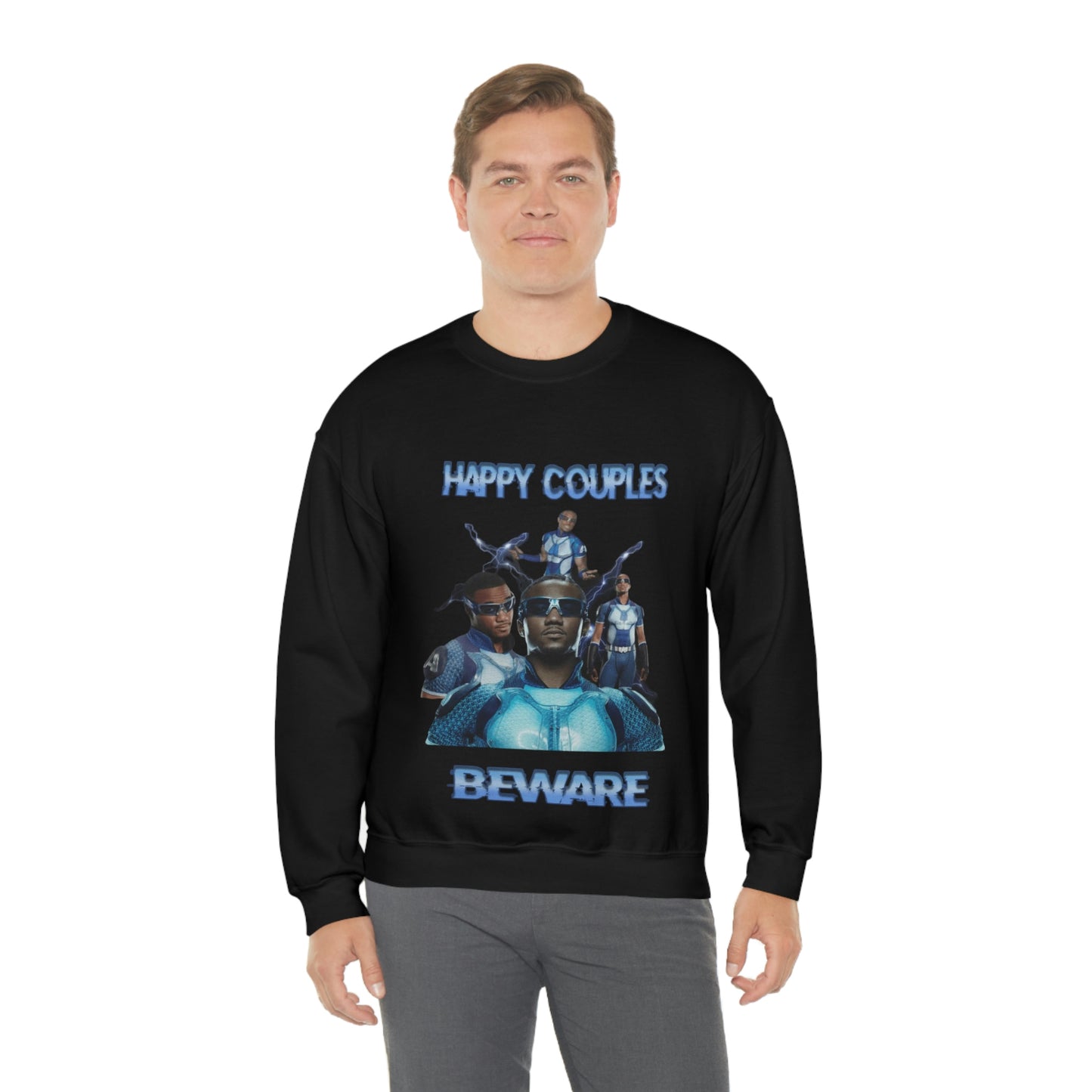 "Happy Couples Beware" Unisex Crewneck Sweatshirt