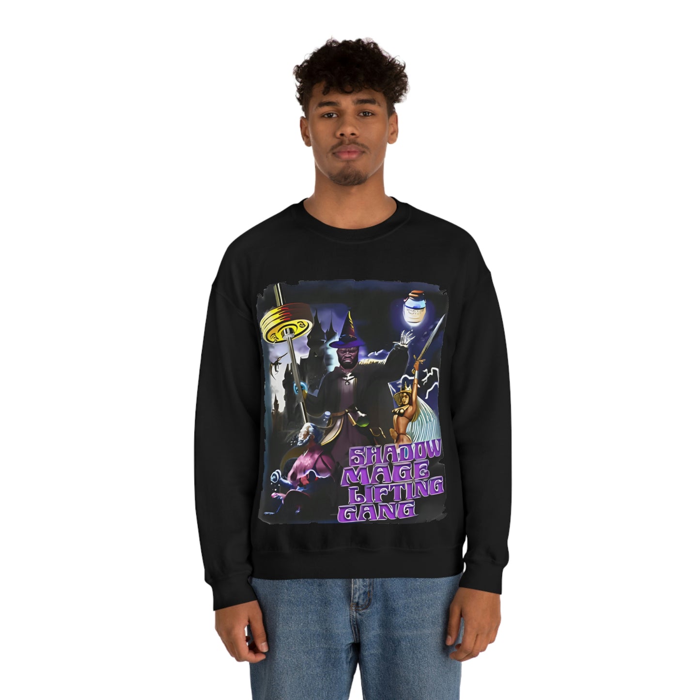 "Shadow Mage Lifting Gang" Unisex Crewneck Sweatshirt