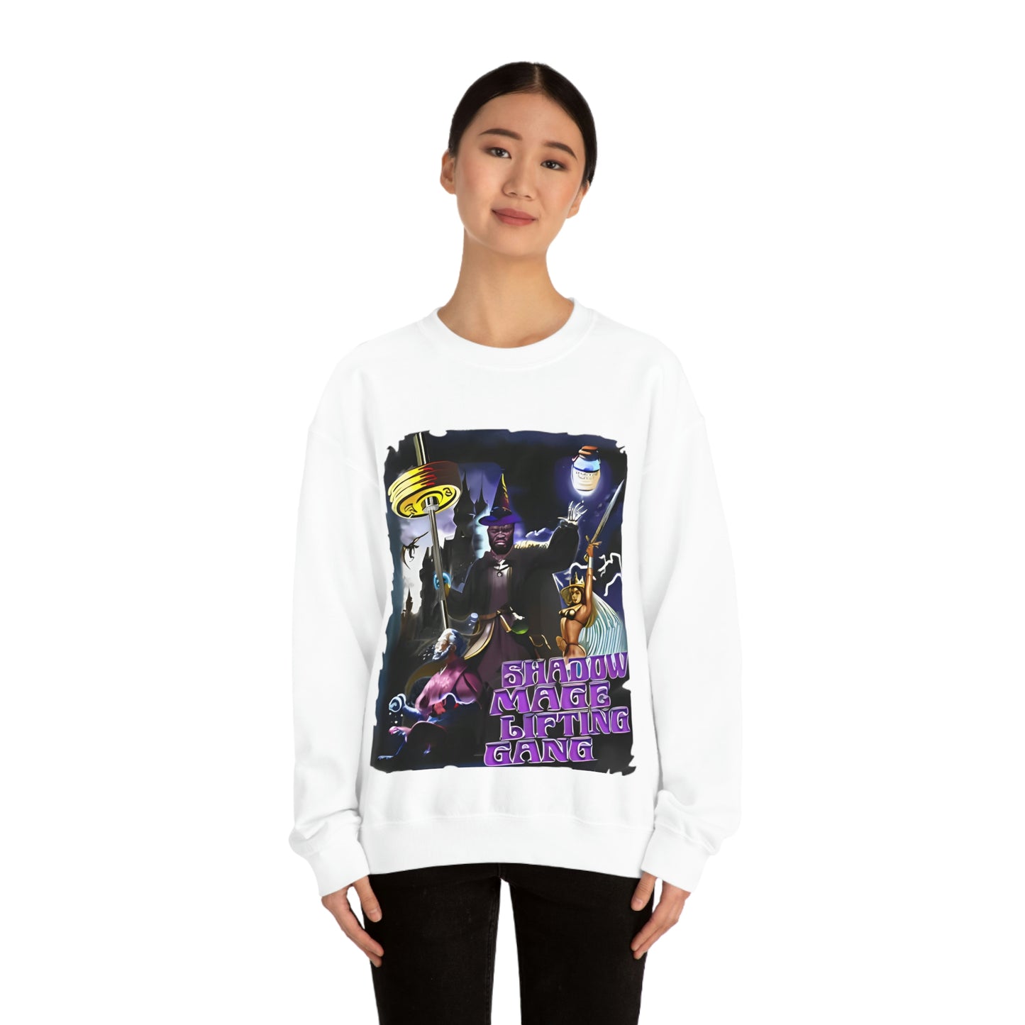 "Shadow Mage Lifting Gang" Unisex Crewneck Sweatshirt