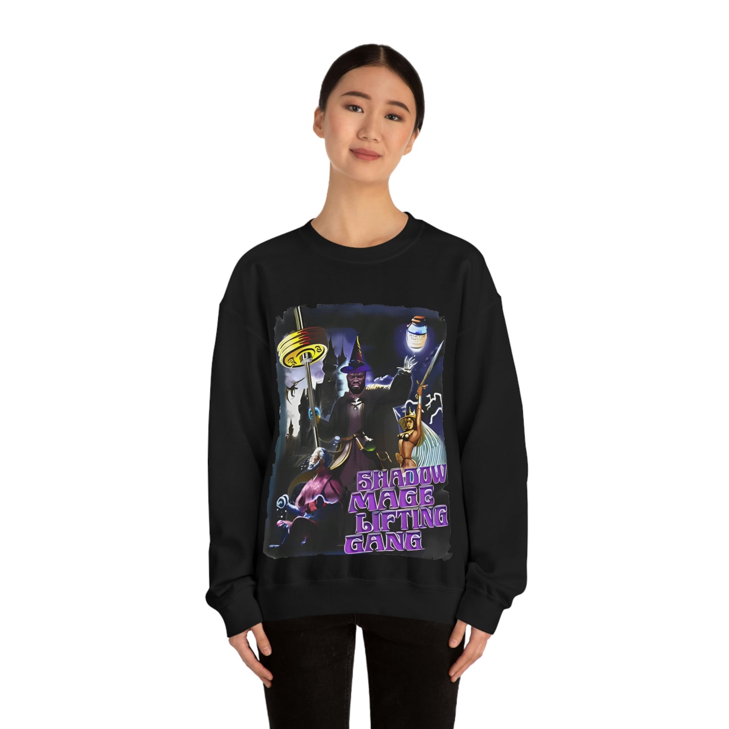 "Shadow Mage Lifting Gang" Unisex Crewneck Sweatshirt