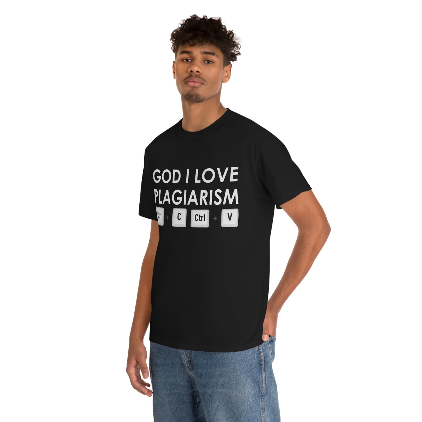 "God I Love Plagiarism" Unisex Cotton Tee