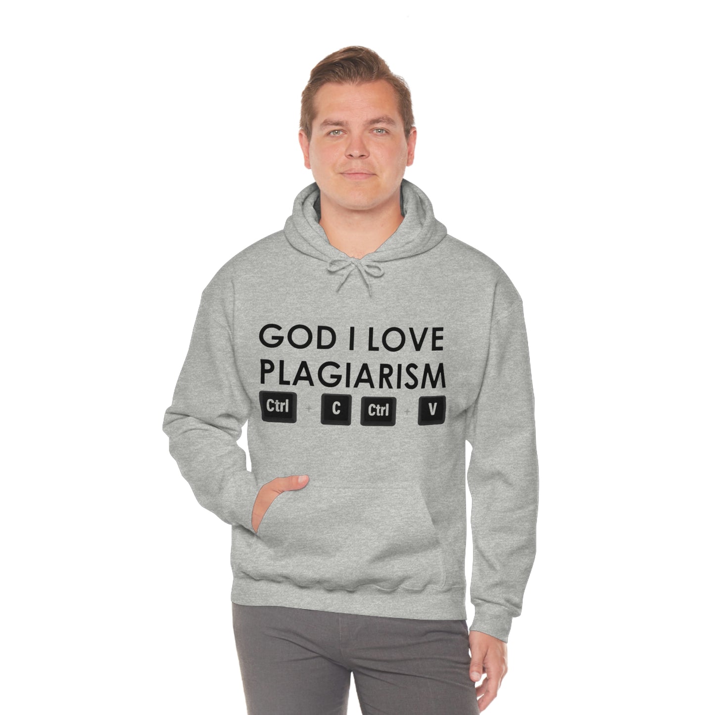 "God I Love Plagiarism" Unisex Hooded Sweatshirt